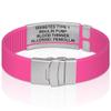 Divoti Custom Engraved Medical Alert ID Bracelet  Dual-Sided Laser Etching, Silicone Wristband, Stainless Steel Security Clasp  Adjustable & Trim-to-Fit  Emergency Medical Info Band - PRO VP SS BL view 3