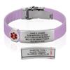 Divoti Custom Engraved Medical Alert ID Bracelet  Dual-Sided Laser Etching, Silicone Wristband, Stainless Steel Security Clasp  Adjustable & Trim-to-Fit  Emergency Medical Info Band - UL PR SS RE view 1