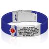 Divoti Custom Engraved Medical Alert ID Bracelet  Dual-Sided Laser Etching, Silicone Wristband, Stainless Steel Security Clasp  Adjustable & Trim-to-Fit  Emergency Medical Info Band - PRO JB SS RE view 1