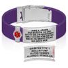 Divoti Custom Engraved Medical Alert ID Bracelet  Dual-Sided Laser Etching, Silicone Wristband, Stainless Steel Security Clasp  Adjustable & Trim-to-Fit  Emergency Medical Info Band - PRO RP SS RE view 1
