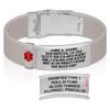 Divoti Custom Engraved Medical Alert ID Bracelet  Dual-Sided Laser Etching, Silicone Wristband, Stainless Steel Security Clasp  Adjustable & Trim-to-Fit  Emergency Medical Info Band - PRO PS SS RE view 1