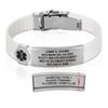 Divoti Custom Engraved Medical Alert ID Bracelet  Dual-Sided Laser Etching, Silicone Wristband, Stainless Steel Security Clasp  Adjustable & Trim-to-Fit  Emergency Medical Info Band - UL SW SS BL view 1