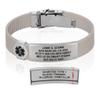 Divoti Custom Engraved Medical Alert ID Bracelet  Dual-Sided Laser Etching, Silicone Wristband, Stainless Steel Security Clasp  Adjustable & Trim-to-Fit  Emergency Medical Info Band - UL PS SS BL view 1
