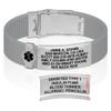 Divoti Custom Engraved Medical Alert ID Bracelet  Dual-Sided Laser Etching, Silicone Wristband, Stainless Steel Security Clasp  Adjustable & Trim-to-Fit  Emergency Medical Info Band - PRO CG SS BL view 1