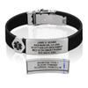 Divoti Custom Engraved Medical Alert ID Bracelet  Dual-Sided Laser Etching, Silicone Wristband, Stainless Steel Security Clasp  Adjustable & Trim-to-Fit  Emergency Medical Info Band - UL TB SS BL view 1