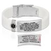 Divoti Custom Engraved Medical Alert ID Bracelet  Dual-Sided Laser Etching, Silicone Wristband, Stainless Steel Security Clasp  Adjustable & Trim-to-Fit  Emergency Medical Info Band - PRO SW SS BL view 1