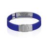 Divoti Custom Engraved Medical Alert ID Bracelet  Dual-Sided Laser Etching, Silicone Wristband, Stainless Steel Security Clasp  Adjustable & Trim-to-Fit  Emergency Medical Info Band - UL JB SS BL view 3