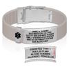 Divoti Custom Engraved Medical Alert ID Bracelet  Dual-Sided Laser Etching, Silicone Wristband, Stainless Steel Security Clasp  Adjustable & Trim-to-Fit  Emergency Medical Info Band - PRO PS SS BL view 1