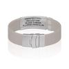 Divoti Custom Engraved Medical Alert ID Bracelet  Dual-Sided Laser Etching, Silicone Wristband, Stainless Steel Security Clasp  Adjustable & Trim-to-Fit  Emergency Medical Info Band - PRO PS SS BL view 3