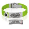 Divoti Custom Engraved Medical Alert ID Bracelet  Dual-Sided Laser Etching, Silicone Wristband, Stainless Steel Security Clasp  Adjustable & Trim-to-Fit  Emergency Medical Info Band - UL LR SS BL view 1