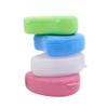 4pcs Heart Shaped Case with Vent Holes Bath Box Teeth Storage Box Container Holder for Home Travel Assorted Colors view 1