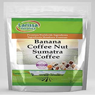 Banana Coffee Nut Sumatra Coffee (Gourmet, Naturally Flavored, Whole Coffee Beans) (4 oz, ZIN: 565808) - 2 Pack
