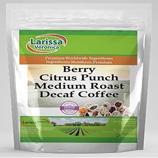 Berry Citrus Punch Medium Roast Decaf Coffee (Gourmet, Naturally Flavored, Whole Coffee Beans) (4 oz, ZIN: 569904) - 2 Pack