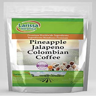 Pineapple Jalapeno Colombian Coffee (Gourmet, Naturally Flavored, Whole Coffee Beans) (4 oz, ZIN: 570794) - 2 Pack