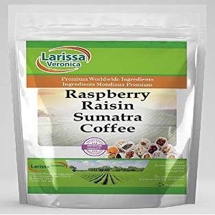 Raspberry Raisin Sumatra Coffee (Gourmet, Naturally Flavored, Whole Coffee Beans) (8 oz, ZIN: 568669) - 2 Pack