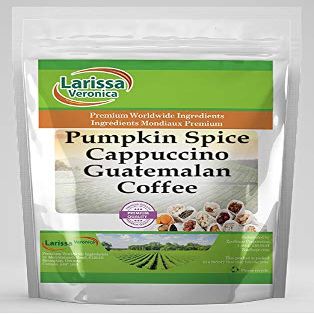 Pumpkin Spice Cappuccino Guatemalan Coffee (Gourmet, Naturally Flavored, Whole Coffee Beans) (16 oz, ZIN: 569389)