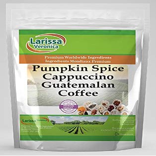Pumpkin Spice Cappuccino Guatemalan Coffee (Gourmet, Naturally Flavored, Whole Coffee Beans) (16 oz, ZIN: 569389)