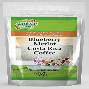 Blueberry Merlot Costa Rica Coffee (Gourmet, Naturally Flavored, Whole Coffee Beans) (8 oz, ZIN: 566647)