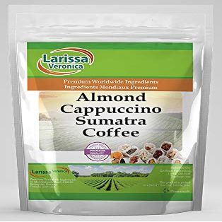 Almond Cappuccino Sumatra Coffee (Gourmet, Naturally Flavored, Whole Coffee Beans) (4 oz, ZIN: 569344) - 3 Pack
