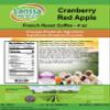 Cranberry Red Apple French Roast Coffee (Gourmet, Naturally Flavored, Whole Coffee Beans) (4 oz, ZIN: 566414) view 2