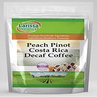 Peach Pinot Costa Rica Decaf Coffee (Gourmet, Naturally Flavored, Whole Coffee Beans) (8 oz, ZIN: 568366) - 2 Pack