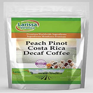 Peach Pinot Costa Rica Decaf Coffee (Gourmet, Naturally Flavored, Whole Coffee Beans) (8 oz, ZIN: 568366) - 2 Pack