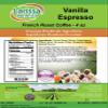 Vanilla Espresso French Roast Coffee (Gourmet, Naturally Flavored, Whole Coffee Beans) (4 oz, ZIN: 566986) view 2