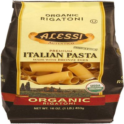 Alessi Organic Pasta, Rigatoni, 6Count