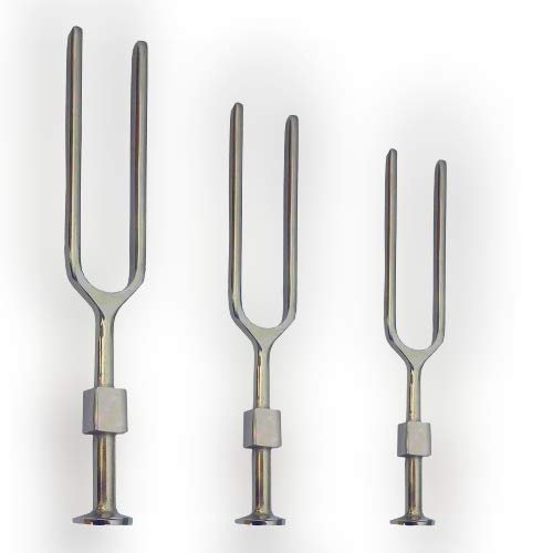 Medsor Impex Tuning Fork Set of 3 Pcs. (128Hz, 256Hz and 512Hz)