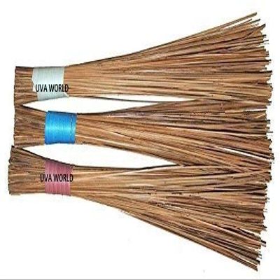 Uva World Natural Coconut Leaf Grass Broom Stick for Wet Floor, Bathroom Cleaning (3, 2.5ft Height)