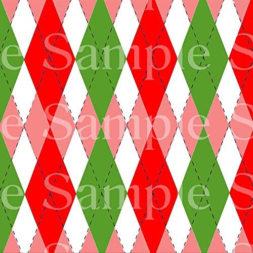 1/2 Sheet - Pink & Green Plaid Birthday - D24527-2D Edible Cake Cupcake Party Topper
