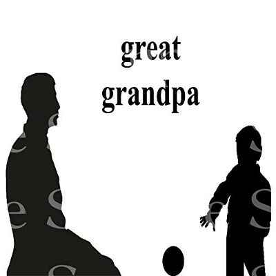1/2 Sheet - Great Grandpa Silhouette Birthday - D24526-2D Edible Cake Cupcake Party Topper