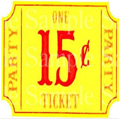 1/2 Sheet - Carnival Ticket Birthday - D24521 - 2D Edible Cake Cupcake Party Topper