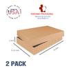 Feronia Packaging Apparel Boxes 2 Pack Men Shirt Box Women Dress Boxes Premium Gift Wrap and Art Supplies for Birthdays, Holidays, or Presents (Kraft) view 2