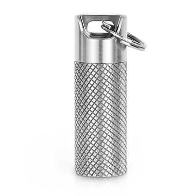 Pill case, Titanium Pill Box Keychain - 100% Waterproof Medicine Organizer, Keychain Pill Container for Emergency Pills, Outdoor Travel Camping
