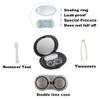 MUDOR Exquisite Contact Lens Case  Mini Contact Lens Travel Kit Box Holder Container Includes Remover Tool with Tweezers and No Leak Contact Case Organizer for Soft & Hard Lens (Black) view 3