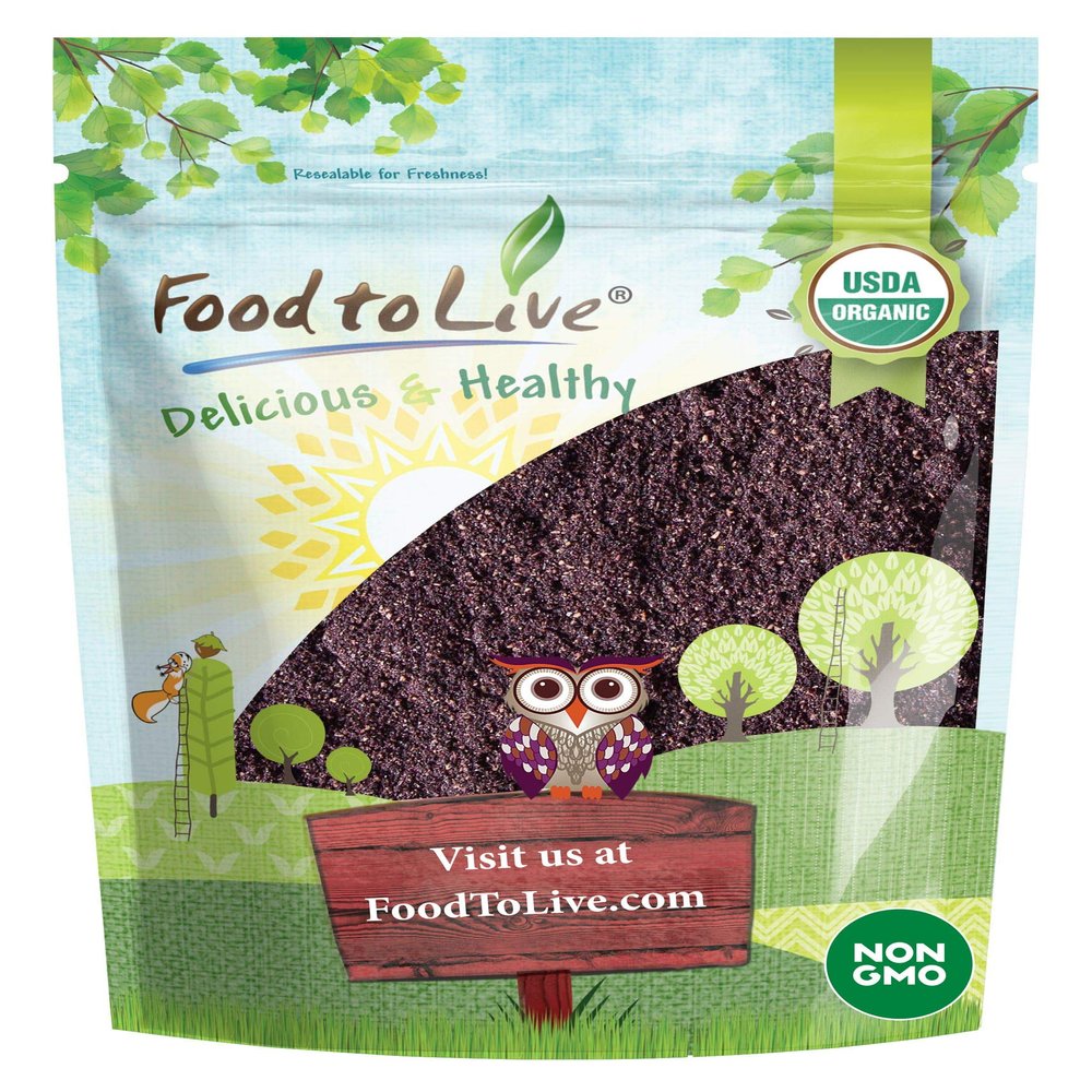 Food to Live Organic Freeze-Dried Maqui Berry Powder, 8 Ounces  Non-GMO, Raw, 100% Pure, Vegan Superfood, No Added Sugar, Bulk, Rich in Iron, Fiber and Antioxidant, Great for Juices, Drinks, and Smoothies.