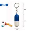 2 Pack Pill Case Keychain Portable Mini Pill Boxes Medicine Vitamin Holder case for Outdoor Travel Camping First Aid Pills Organizer view 2
