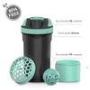 Artoid Mode 24-Ounce Protein Shaker Bottle, Dual Mixing Technology, BPA Free, Aqua Green/Black view 3