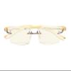 CessBlu Computer Reading Glasses for Men Women Blue Light Filter Anti Glare UV Ray Protection Rimless Reader Eyeglasses (Yellow Arm)+1.5 view 1