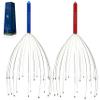 USAGA Head Massager Scalp Massager 20 Fingers Head Scratcher, Stocking Stuffers Gift for Scalp Body Relaxing (Red & Blue) view 1