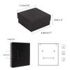 dedoot Kraft Jewelry Boxes, Pack of 30 Square Cardboard Jewelry Gift Box 2.8x2.8x1.2 Inch Small Necklace Ring Earring Kraft Box for Jewelry Set with Velvet Cushion, Black view 2
