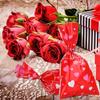 Boao 100 Pieces Happy Valentine's Day Cellophane Bags Heart Shaped Red Treat Bags Candy Gift Bag Goodie Bag with Twist Ties for Valentines Wedding Cookie Snack Packing Party Favors Supplies view 3