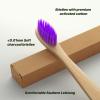 10 Pack Bamboo Toothbrushes | Biodegradable & Compostable Eco-Friendly Natural Bamboo Charcoal Toothbrushes | BPA Free Soft Bristles Wooden Toothbrush - 100% RECYCLED PACKAGING (Adult - 10 Color) view 2