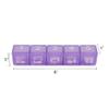 e-Pill 5 Times a Day x 7 Day Large Weekly Pill Organizer, Vitamin and Medicine Pill Box - with Discreet Case, Rainbow Color view 4