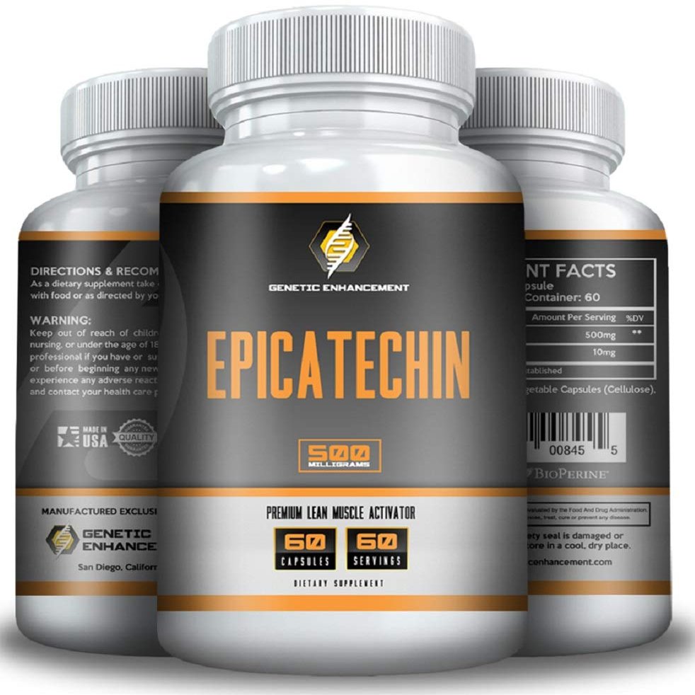 EPICATECHIN - 500MGs Per Serving - 60 Servings and 1000MGS Per Serving - 30 Servings - Max Strength - May Reduce Myostatin - May Increase Lean Muscle And Strength - Helps In Protein Synthesis