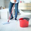 Vileda SuperMocio Microfibre and Cotton Mop and Bucket Set, Mop for Cleaning Floors, Set of 1x Mop and 1x Bucket, Red/Black, 28.3cm (W) x40cm (D) x28.5cm (H) view 2
