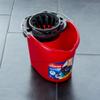 Vileda SuperMocio Microfibre and Cotton Mop and Bucket Set, Mop for Cleaning Floors, Set of 1x Mop and 1x Bucket, Red/Black, 28.3cm (W) x40cm (D) x28.5cm (H) view 3