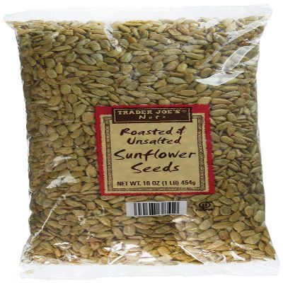 4 Pack Trader Joe's Roasted & Unsalted Sunflower Seeds 16 oz NET WT