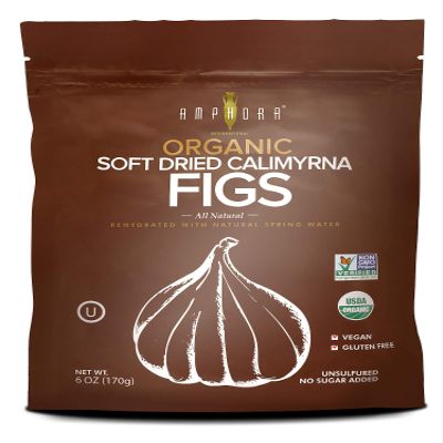 Dried Figs - All Natural Organic Soft Dried Smyrna Figs - Vegan and Gluten-Free Snack - 6oz Each (Pack of 1)
